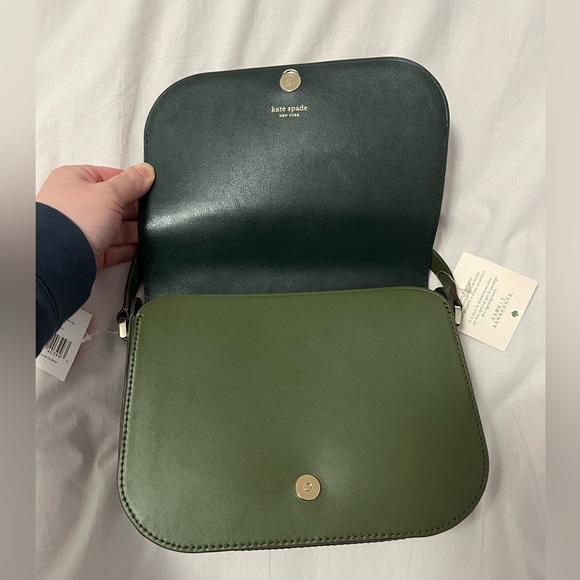 NWT Kate Spade Medium Flap Shoulder Bag Nadine in Sapling - Picture 7 of 12